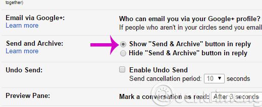 Gmail send archive